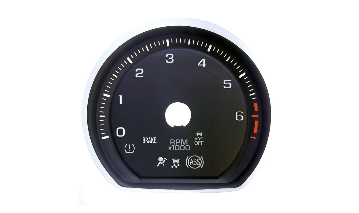 GM Trucks (2019+) Lg Display, Gas, Circle, No Auto Stop Tach 4129-112