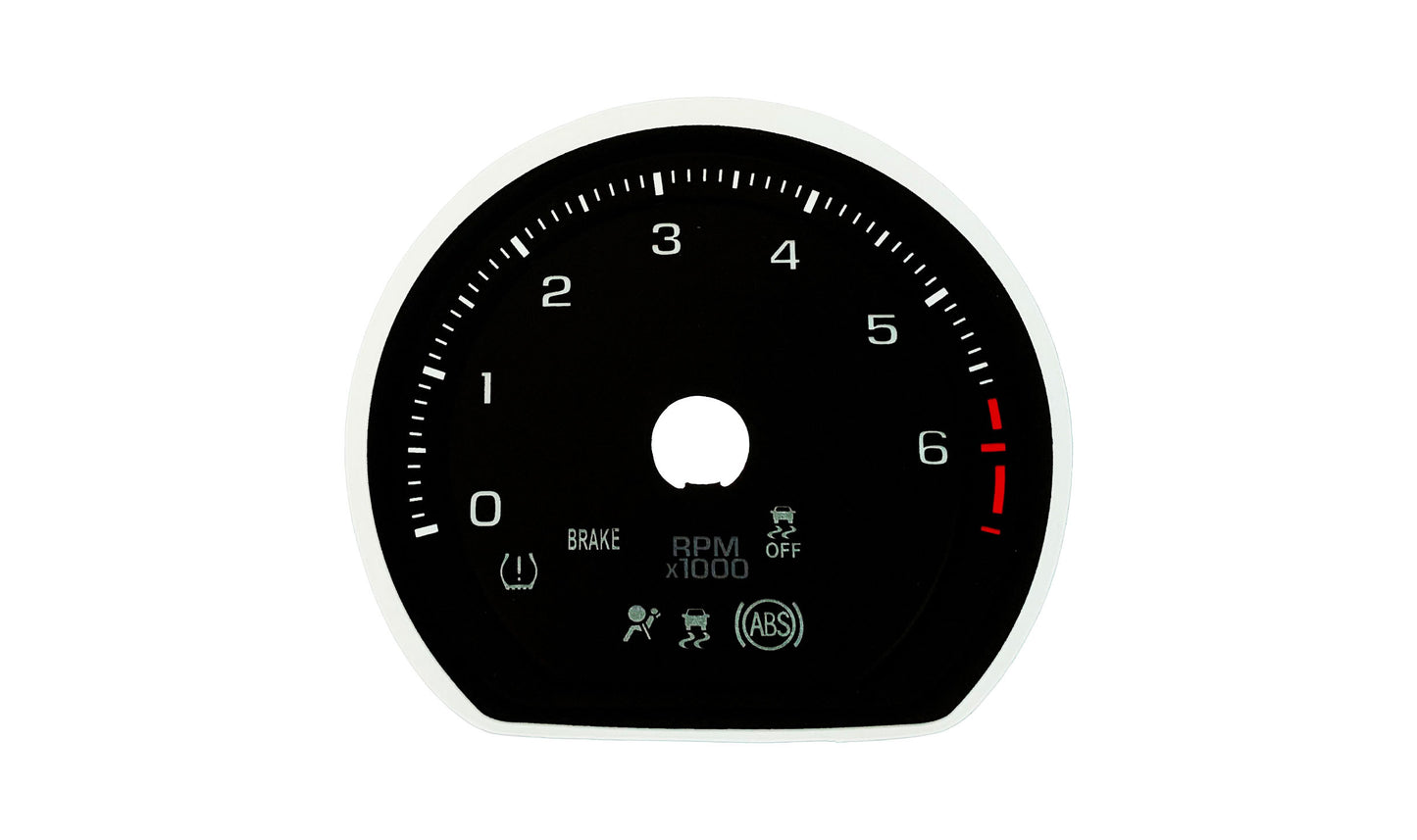 GM Trucks (2019+) Lg Display, Gas, Circle, No Auto Stop Tach 4129-112